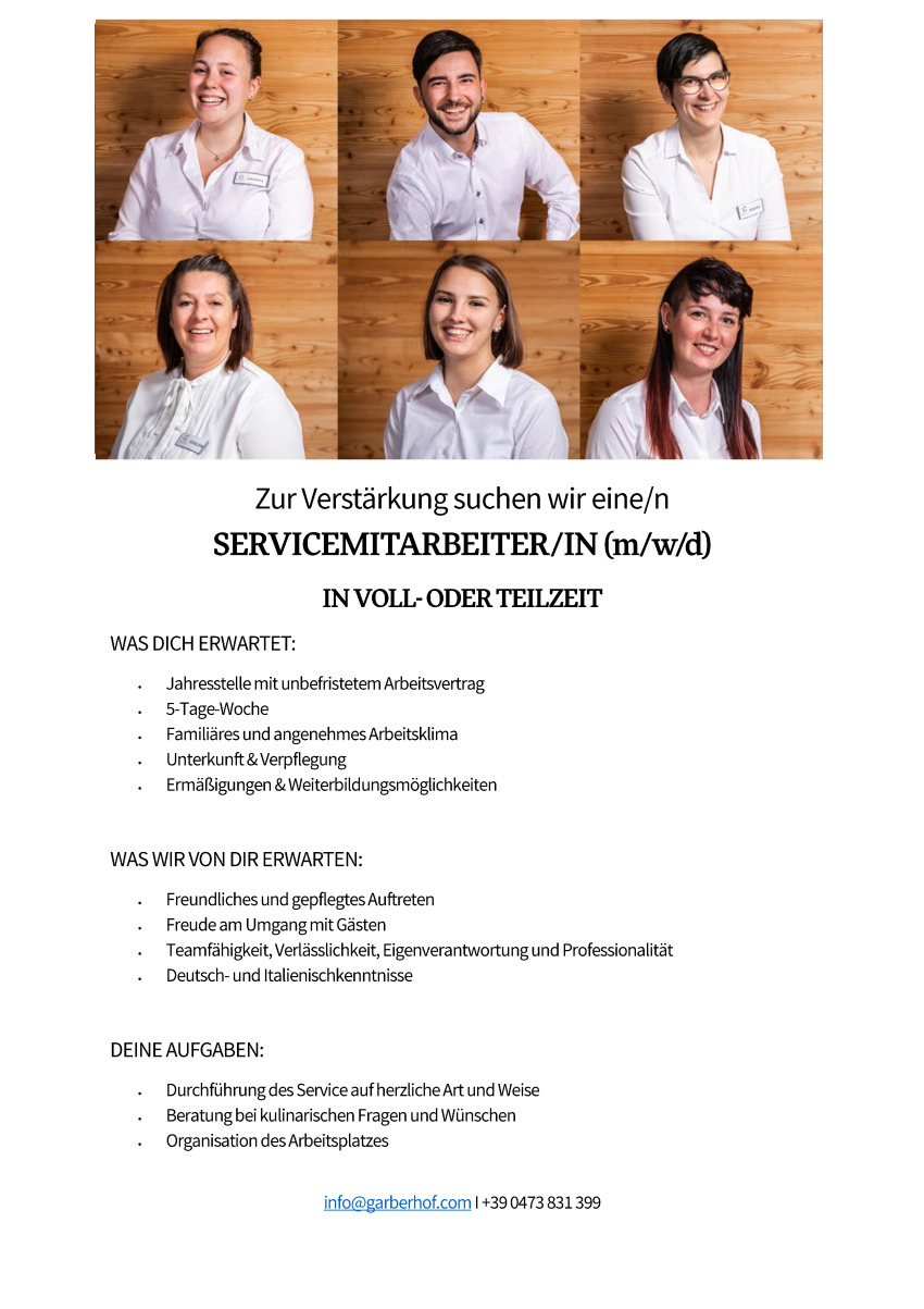 Servicemitarbeiter/in