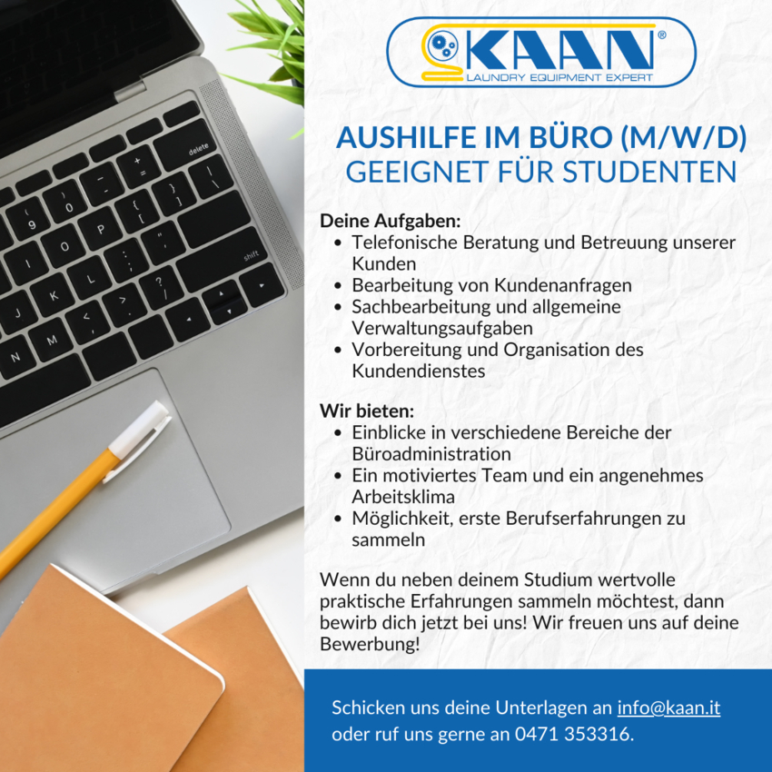 Aushilfe im Büro (m/w/d)