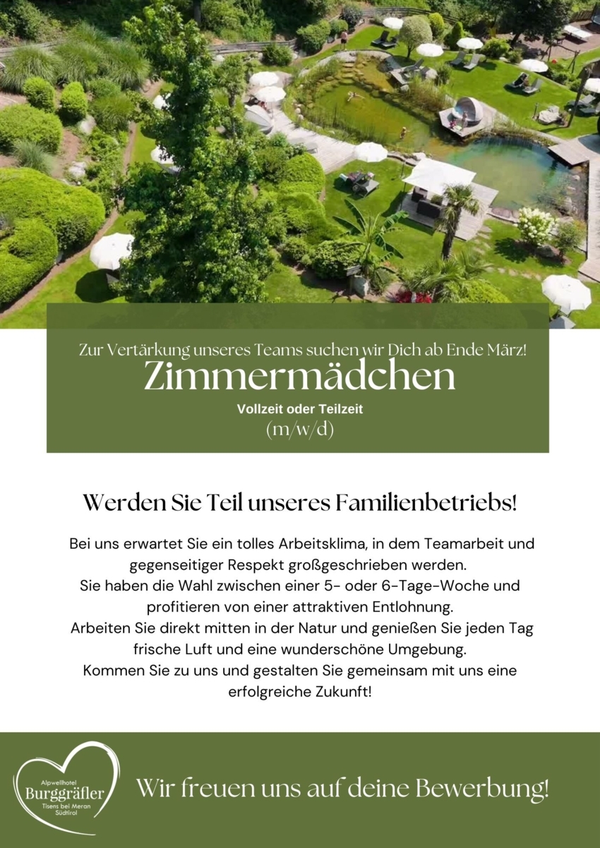 Zimmermädchen (m/w/d)