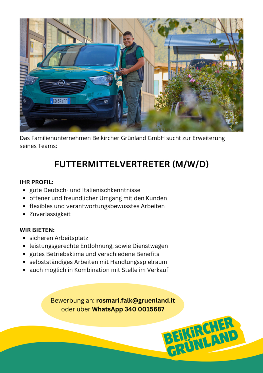 Futtermittelvertreter (m/w/d)