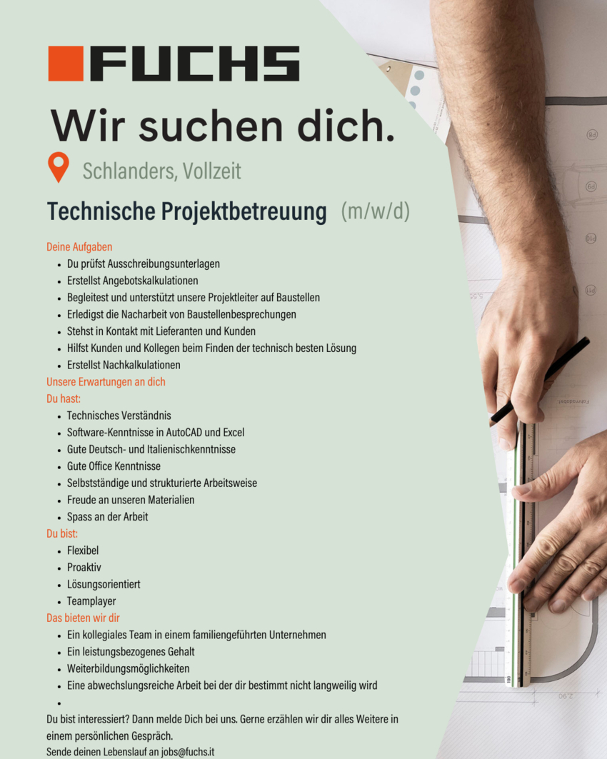 Technische Projektbetreuung (m/w/d)