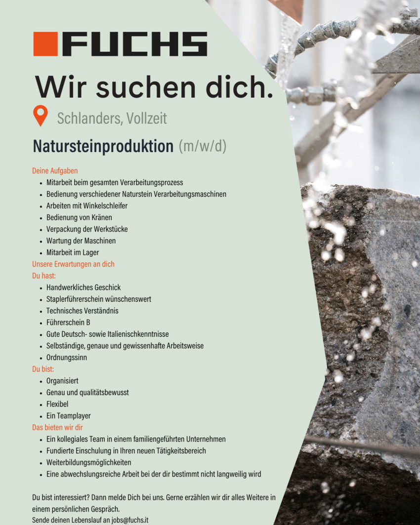 Natursteinproduktion (m/w/d)