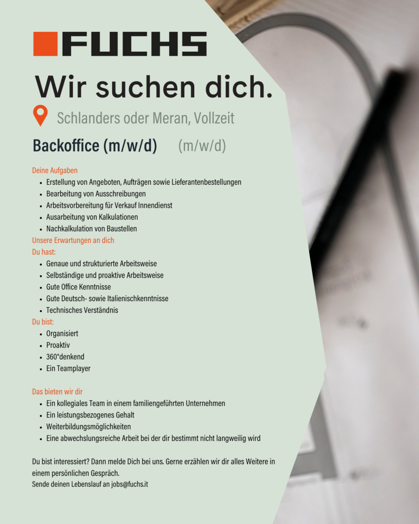 Backoffice (m/w/d)