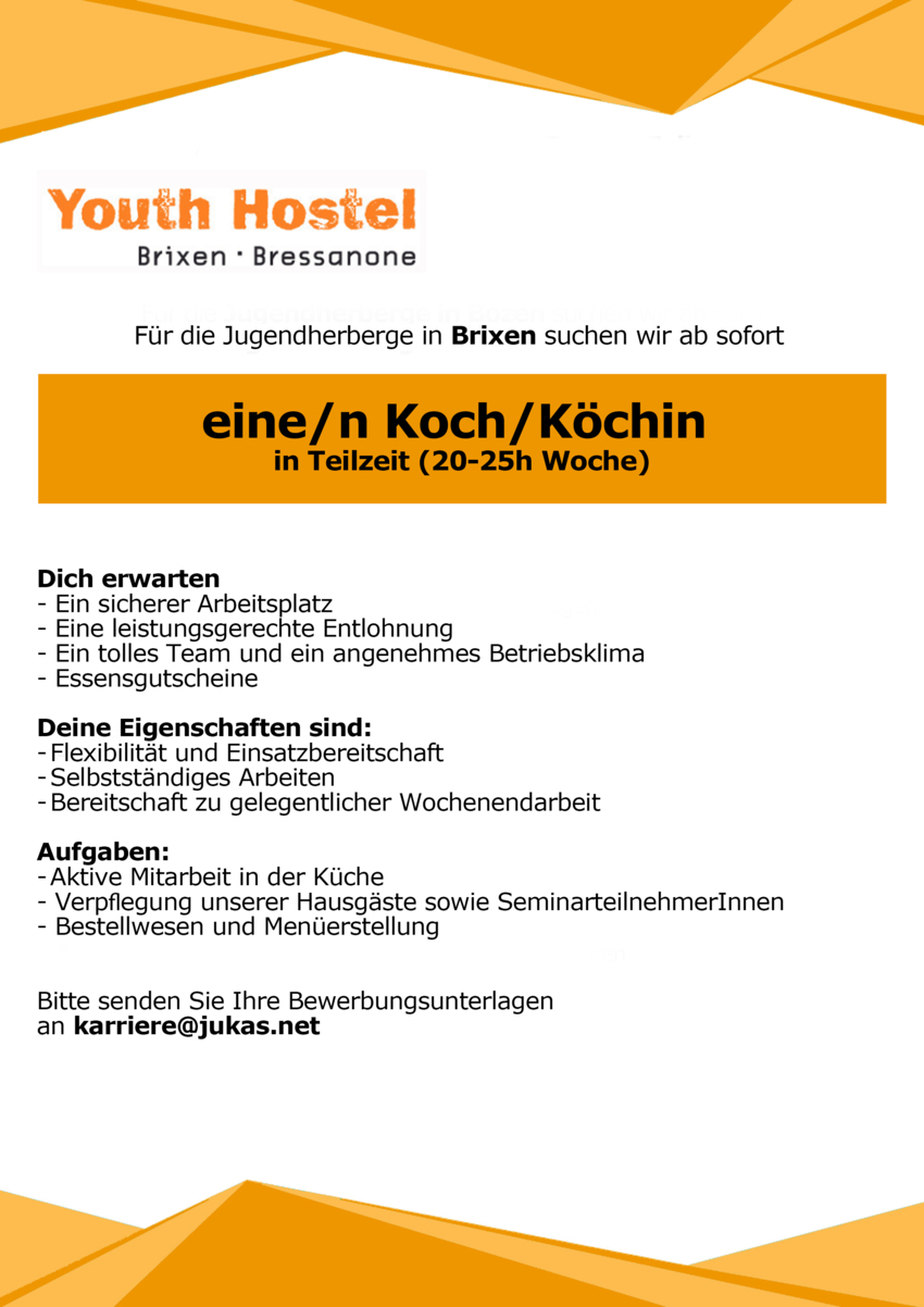 Koch / Köchin in Teilzeit