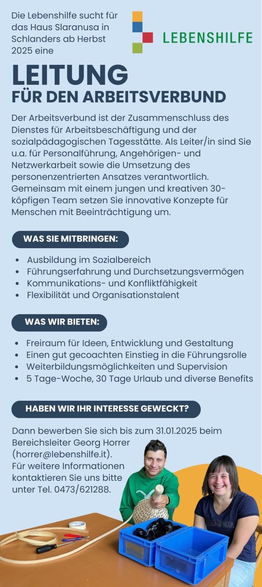 Leitung für den Arbeitsverbund (m/w/d)