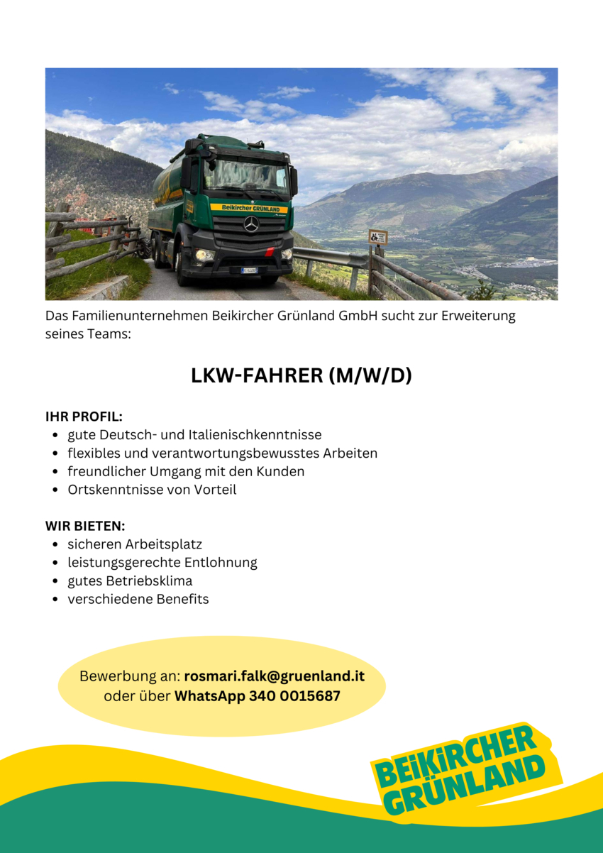 LKW-Fahrer (m/w/d)