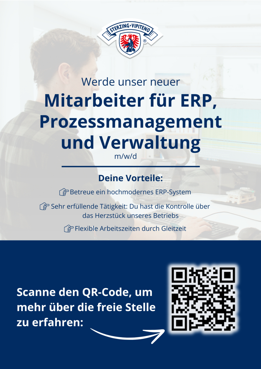  Mitarbeiter für ERP, Prozessmanagement und Verwaltung (m/w/d)