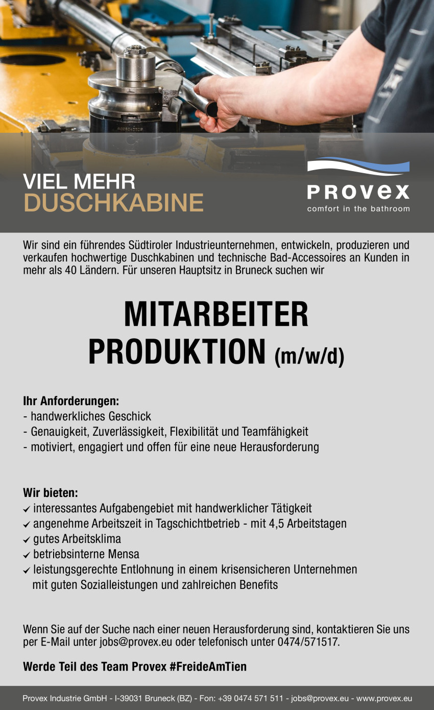 Mitarbeiter Produktion (m/w/d)