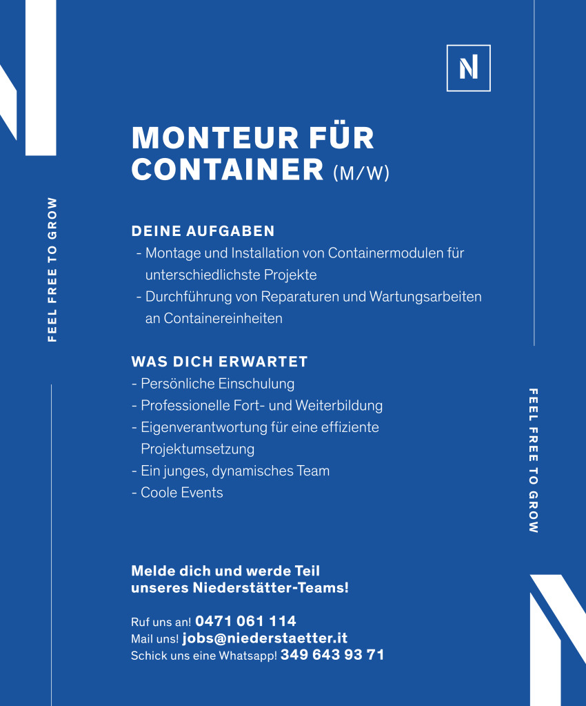 Monteur für Container (m/w/d)