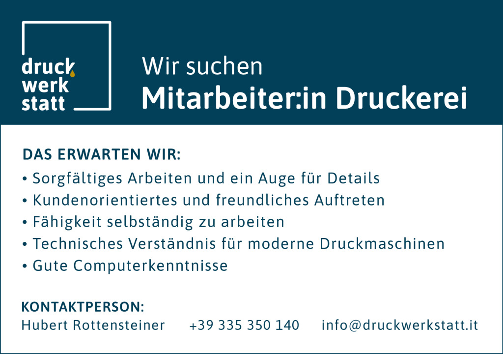 Mitarbeiter:in Druckerei