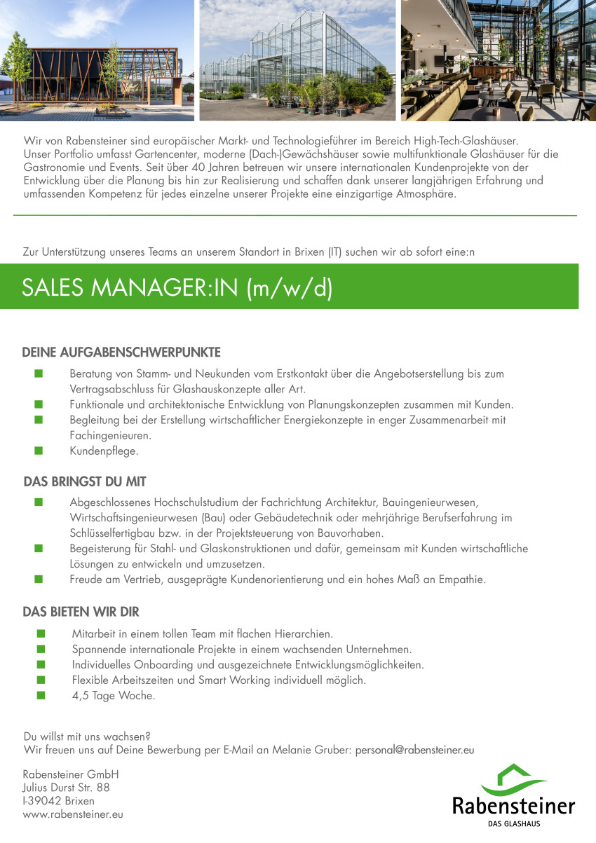 Sales Manager:in