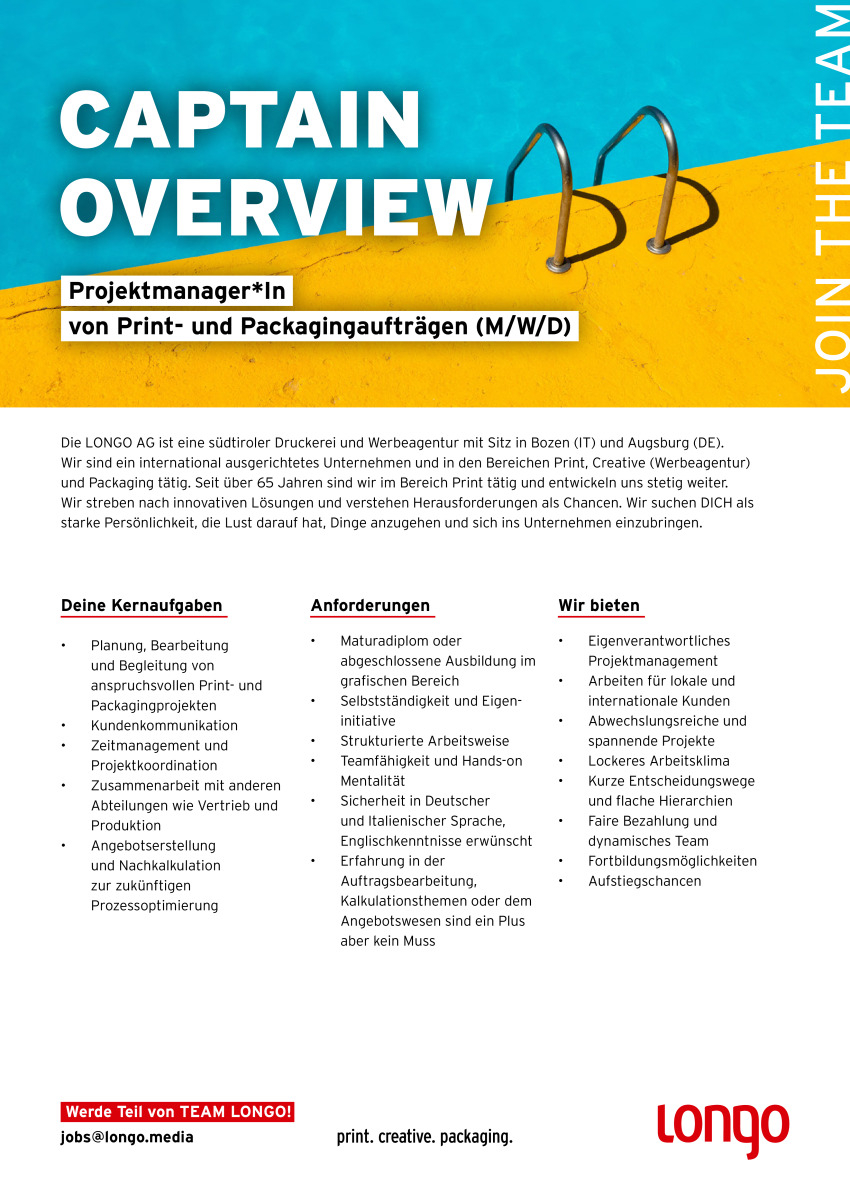 Projektmanager*In von Print- und Packagingaufträgen (m/w/d)