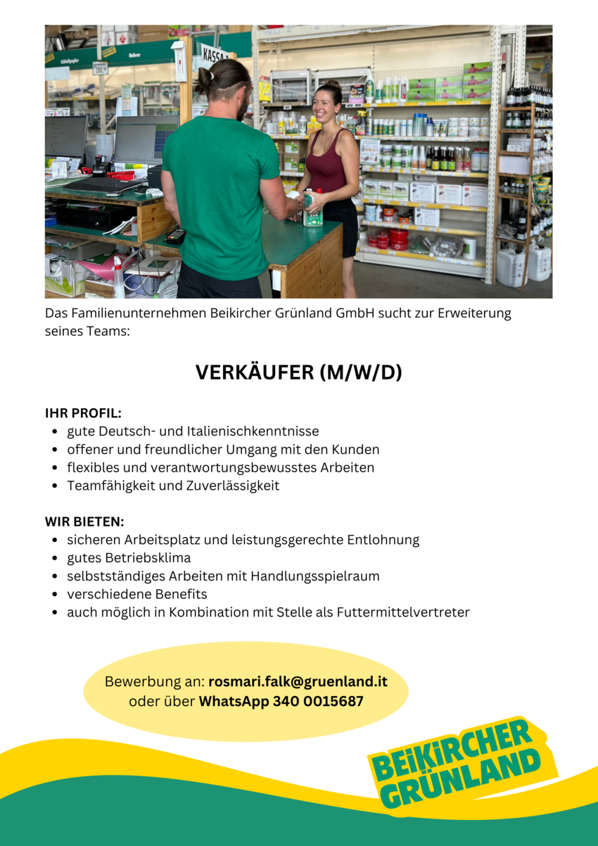 Verkäufer (m/w/d)