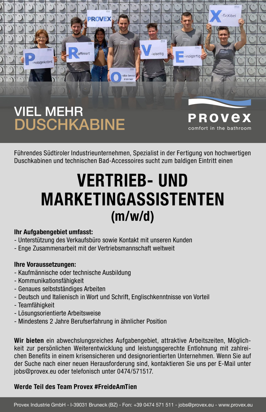 Vertrieb- und Marketingassistenten (m/w/d)